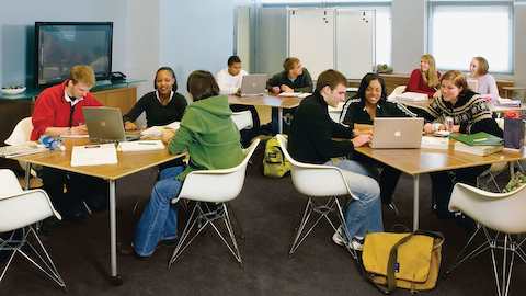 A student-centered classroom in a college